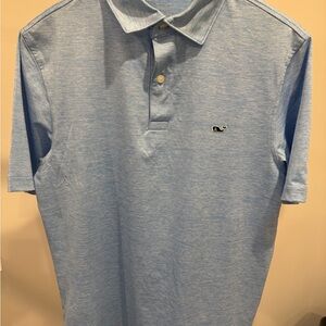 Vineyard Vines Blue Polo Shirt with Classic Collar